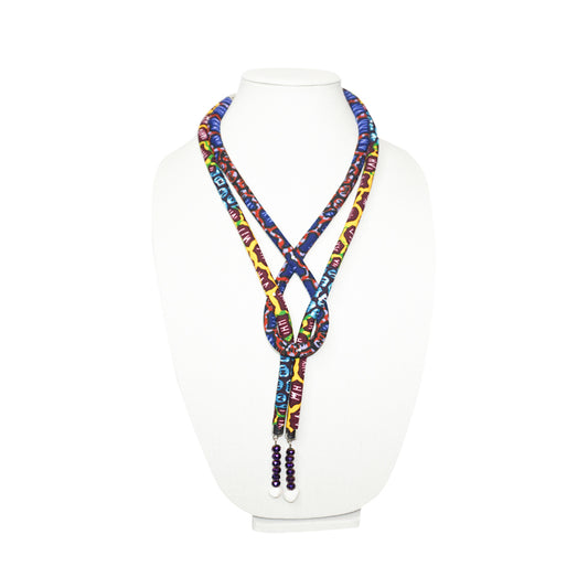 Long Cloth Chain Necklace