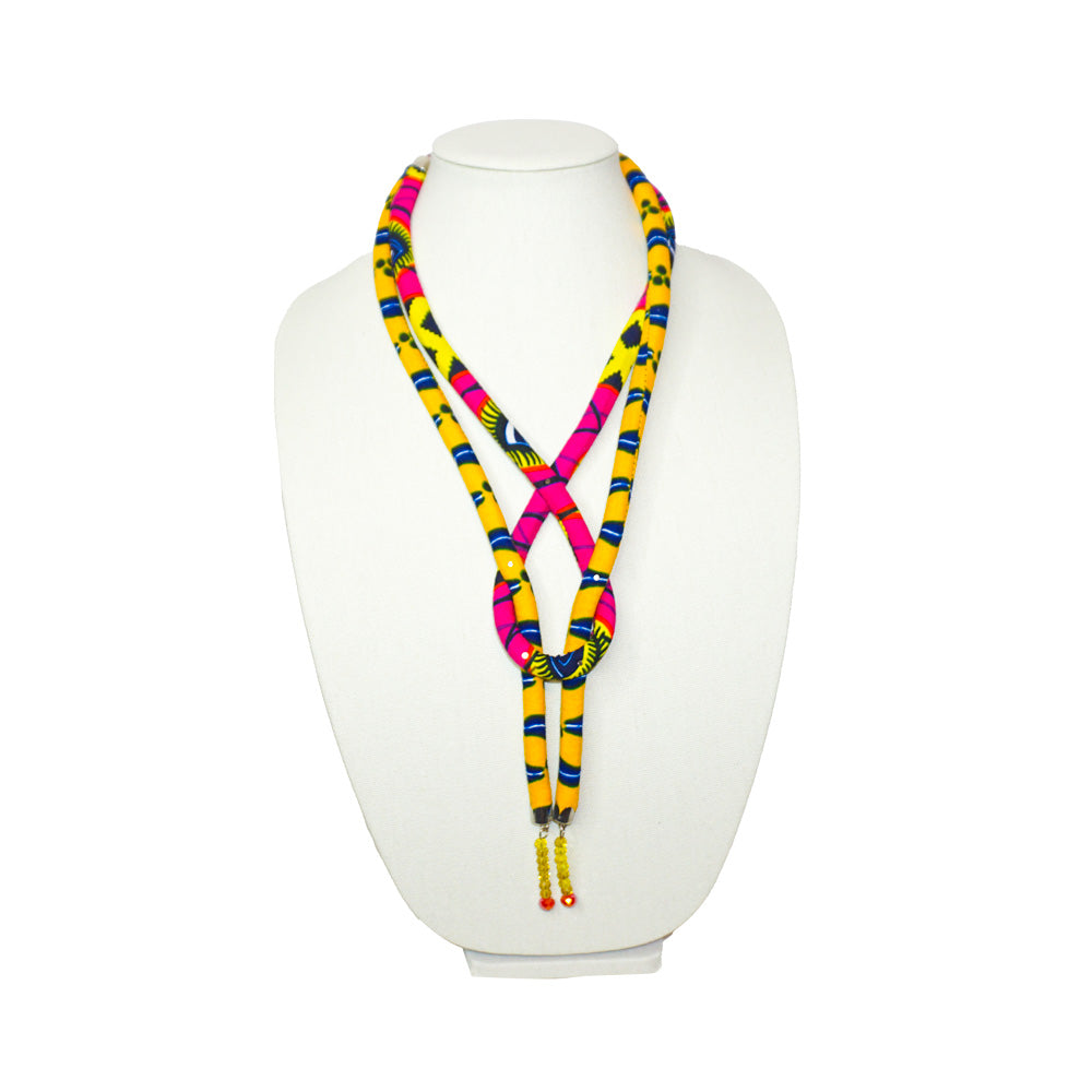 Long Cloth Chain Necklace