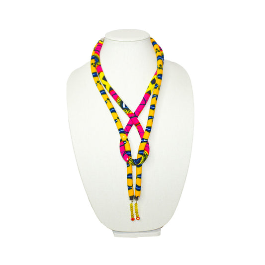 Long Cloth Chain Necklace