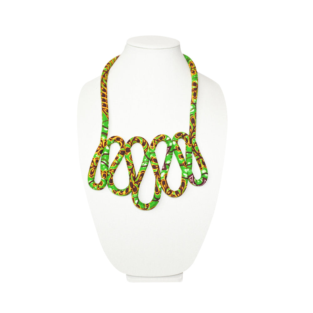 Fabric Print loop necklace