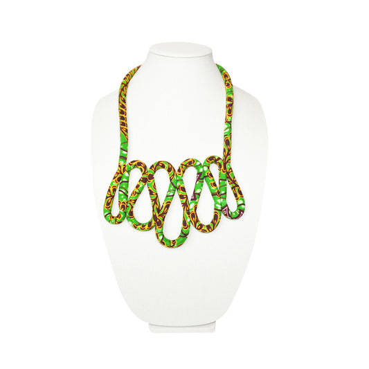 Fabric Print loop necklace