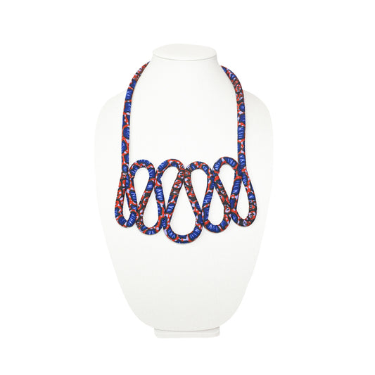 Fabric Print loop necklace