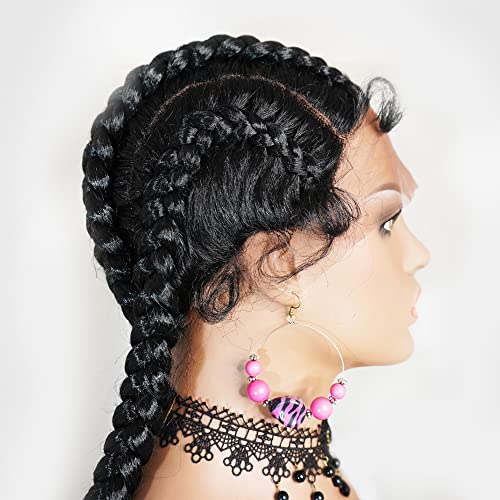 Cornrow Braids Lace Front Wig with Baby Hairs