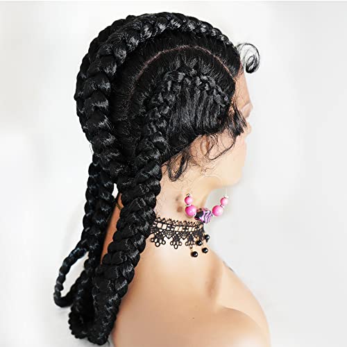 Cornrow Braids Lace Front Wig with Baby Hairs