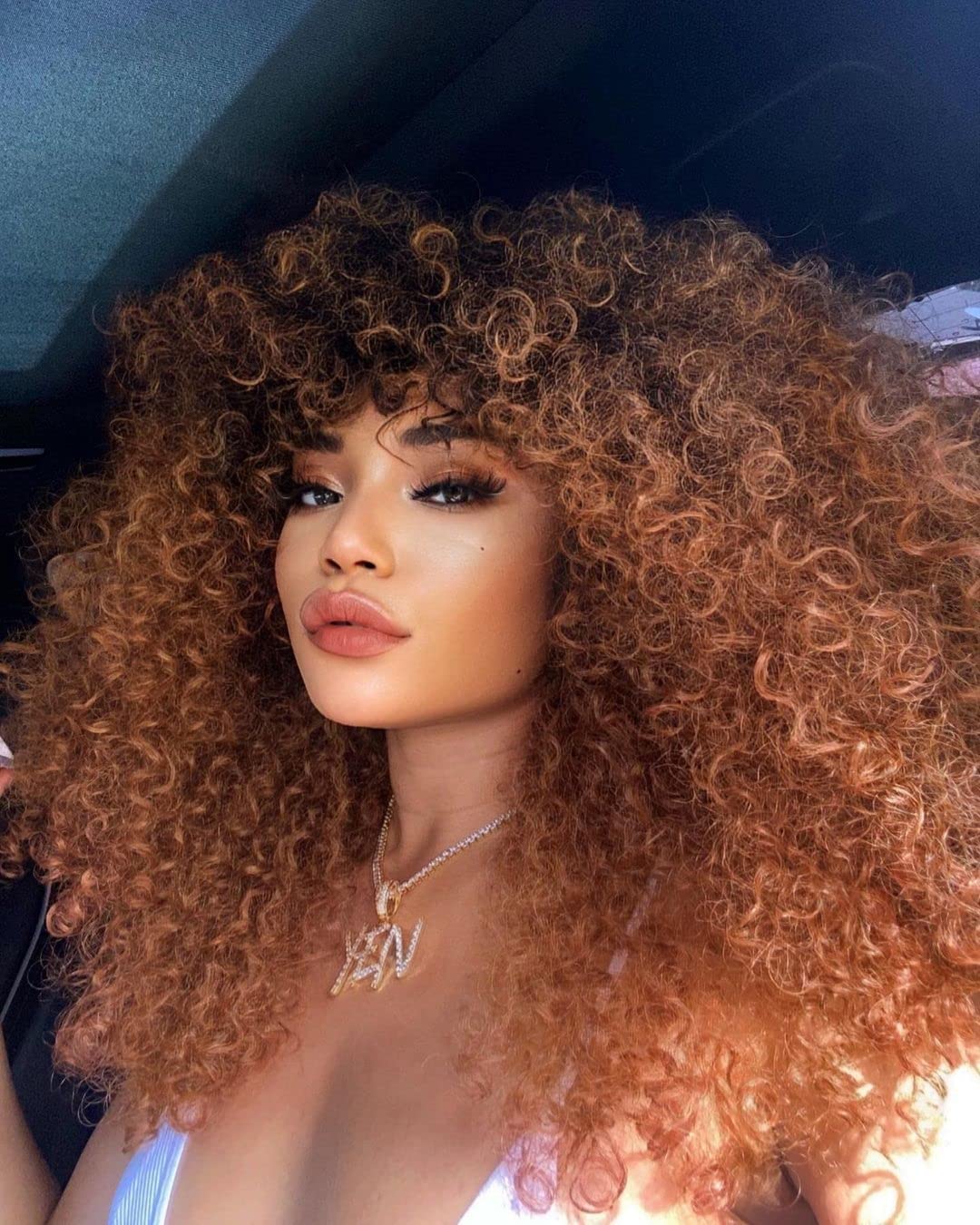 Afro Bomb Curly Wig with Bangs