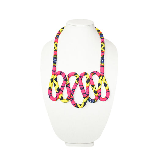 Fabric Print loop necklace