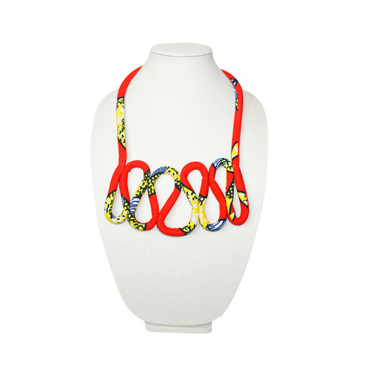 Fabric Print loop necklace