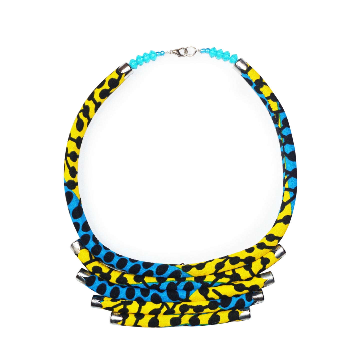 Cloth Print Bib Necklace