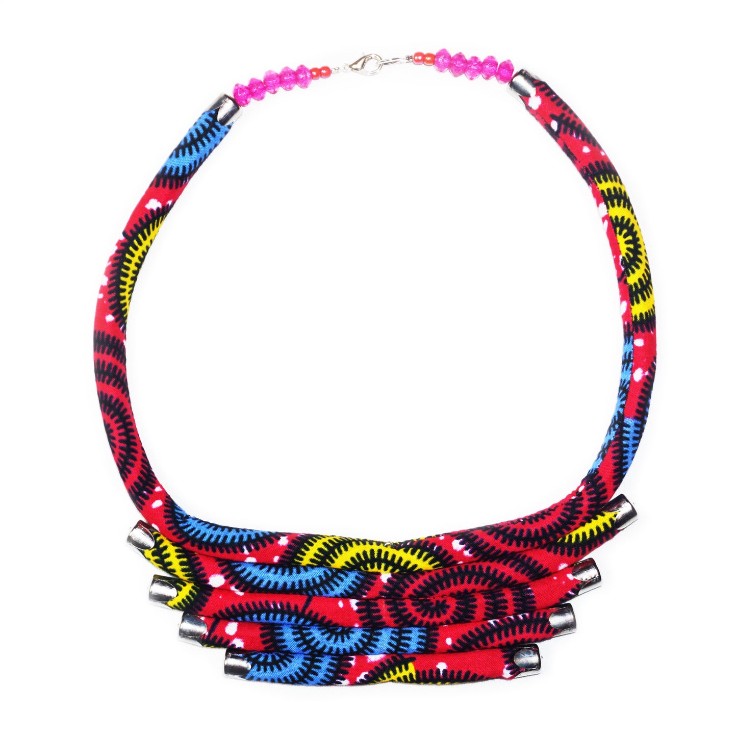 Bib Necklace (Pink Blue)