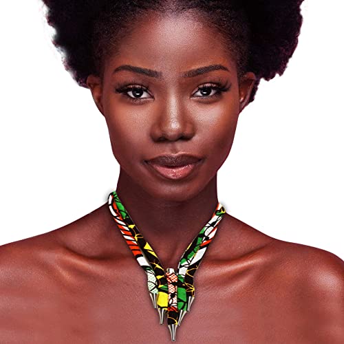 African Print Y Shape Necklace