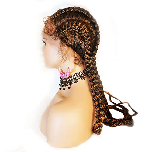 Cornrow Braided Lace Frontal Wig with Baby Hairs