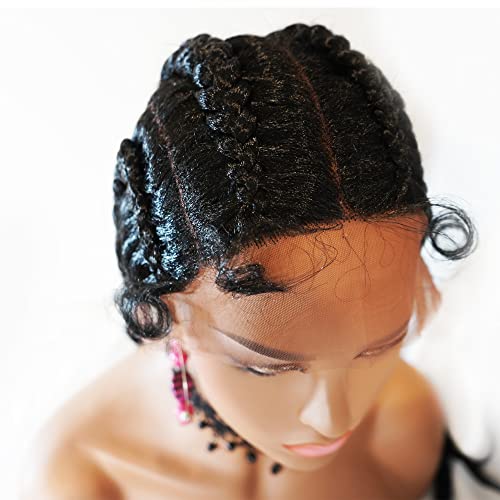 Cornrow Braids Lace Front Wig with Baby Hairs